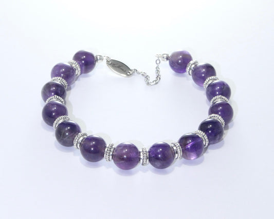 Amethyst Bracelet - with Spacers