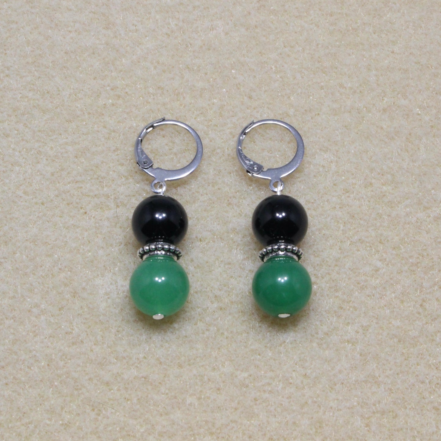 Tourmaline/Aventurine Drop Earrings