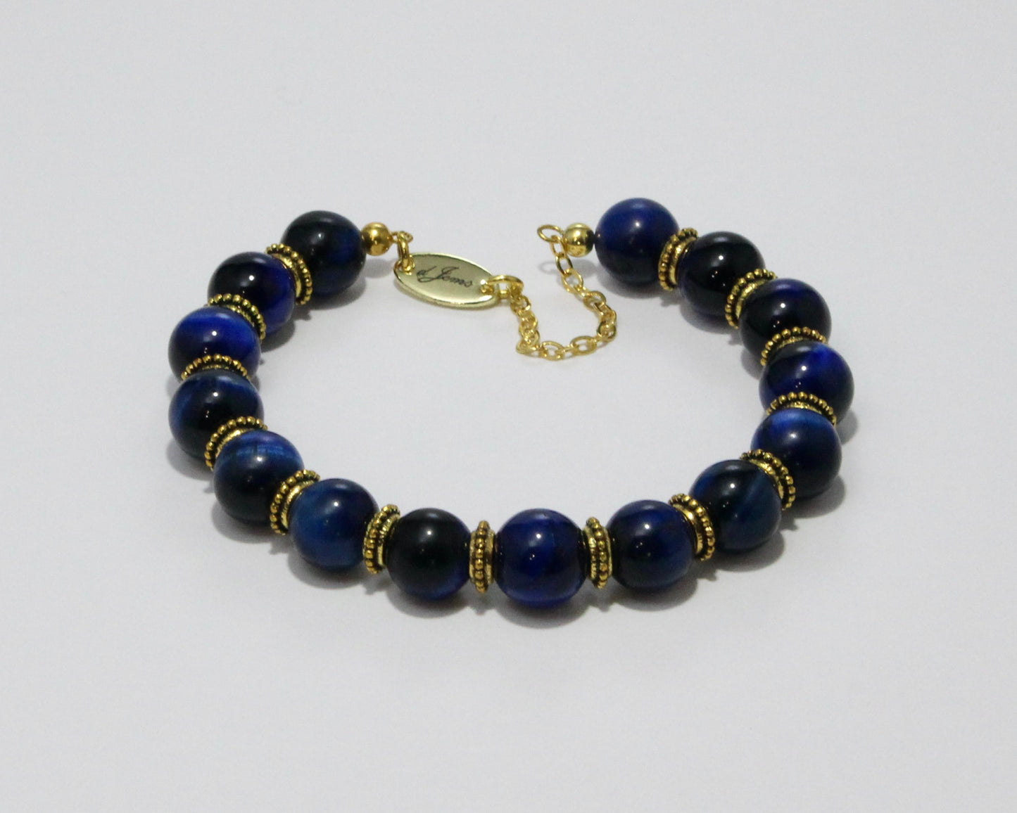 Blue Tiger's Eye Bracelet - with Spacers