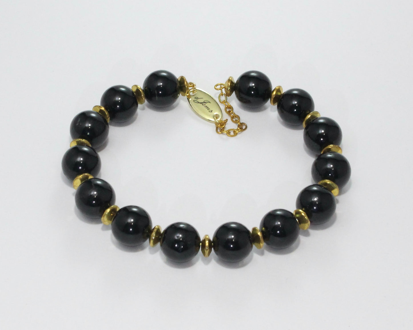 Black Tourmaline Bracelet - with Spacers