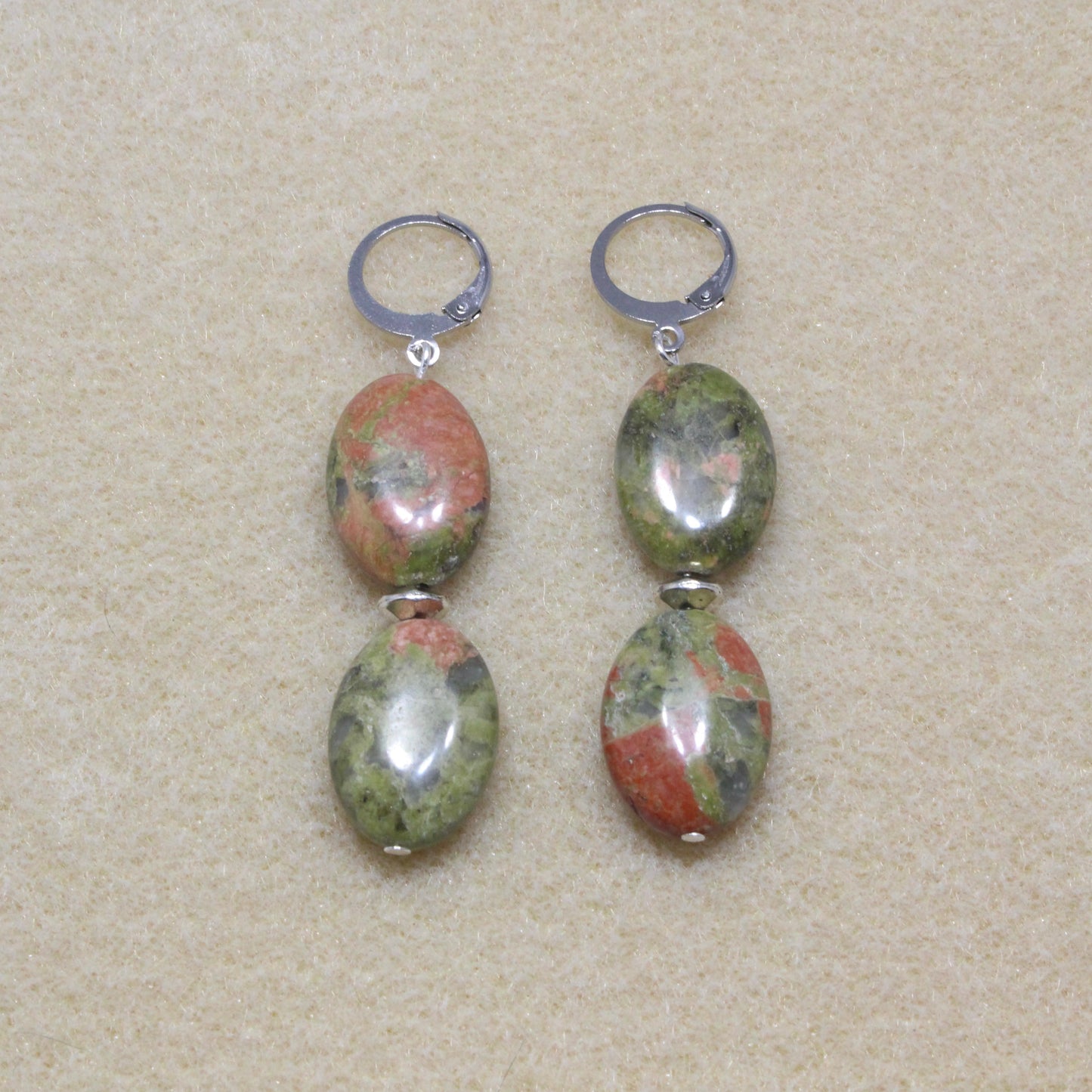 Unakite Drop Earrings