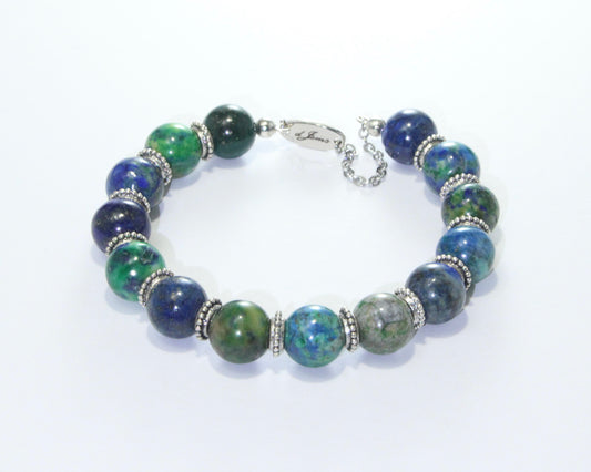 Azurite Bracelet - with Spacers