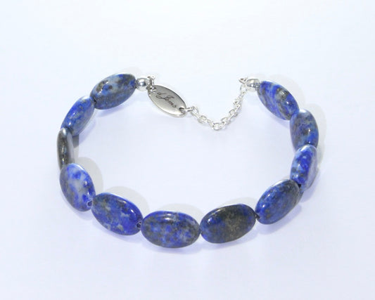 Lapis lazuli Oval Bracelet (12mm)