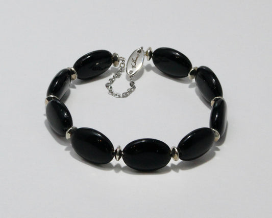 Black Onyx Bracelet - with Spacers