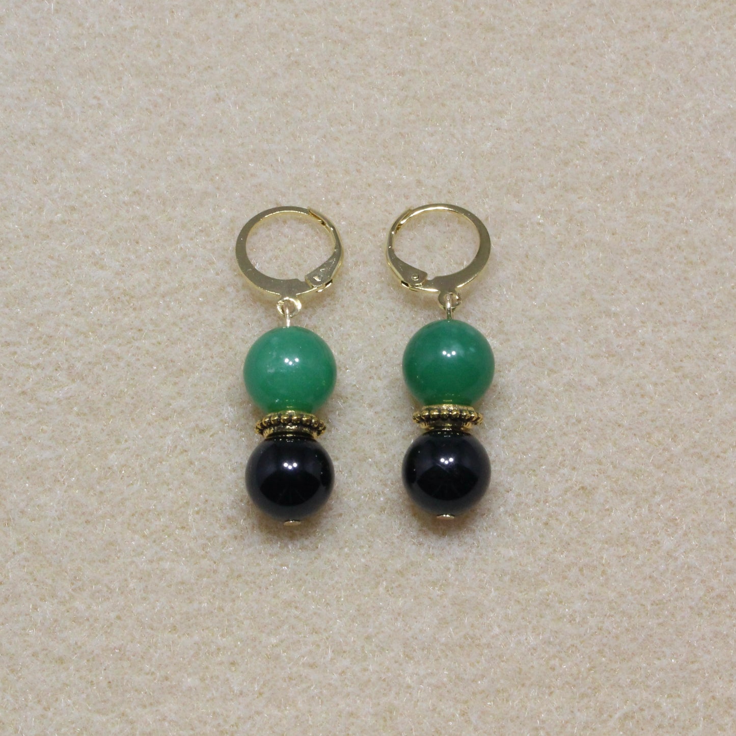 Tourmaline/Aventurine Drop Earrings