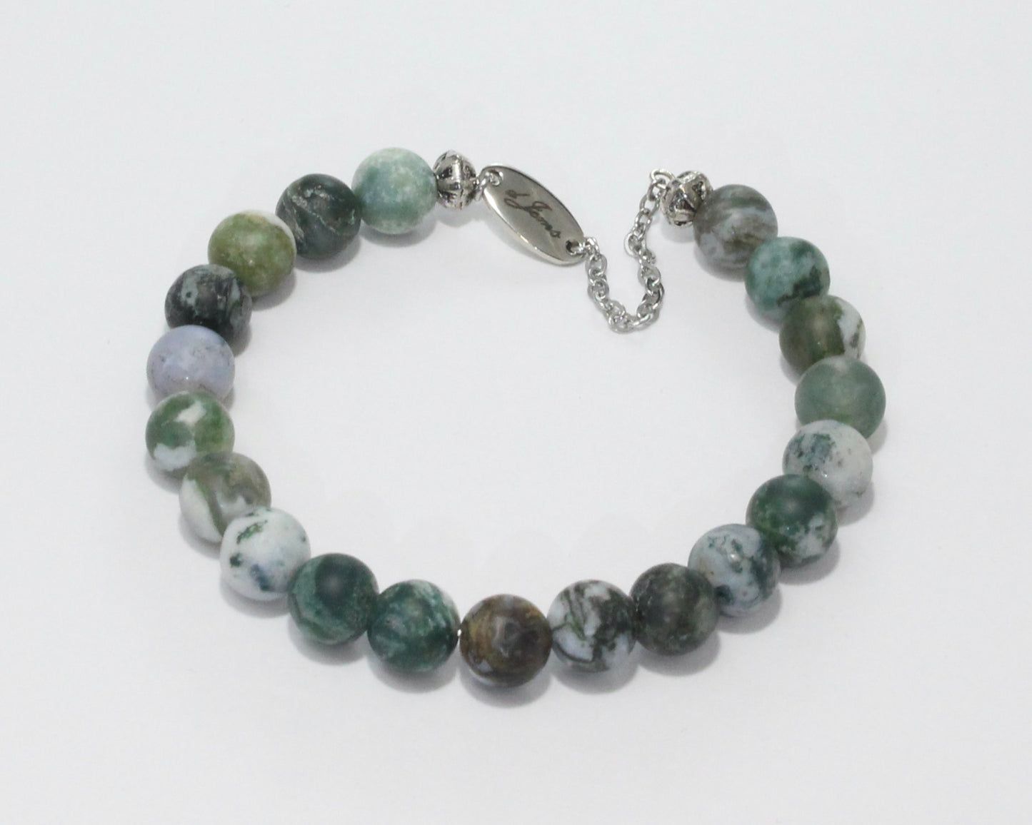 Matte Tree Agate Bracelet