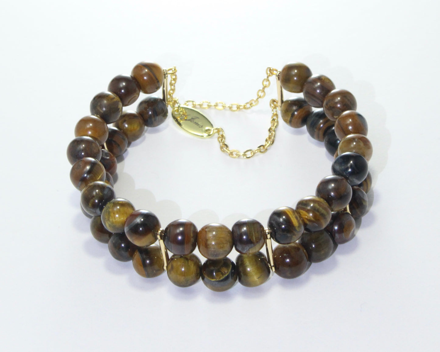 Brown Tiger's Eye Double Bracelet